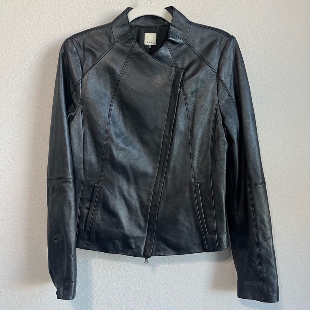 Ecru, Moto jacket, real leather